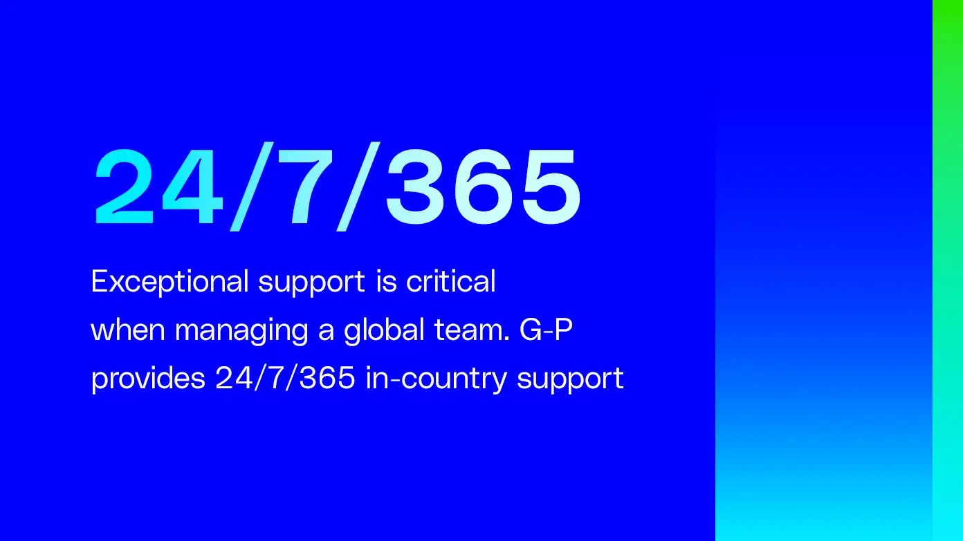 24/7 customer support with G-P