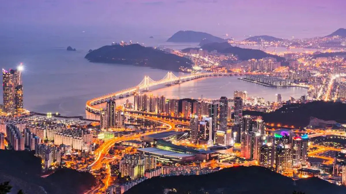 韓国の首都ソウルの夜景