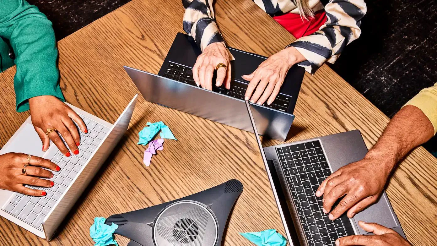 People on computers