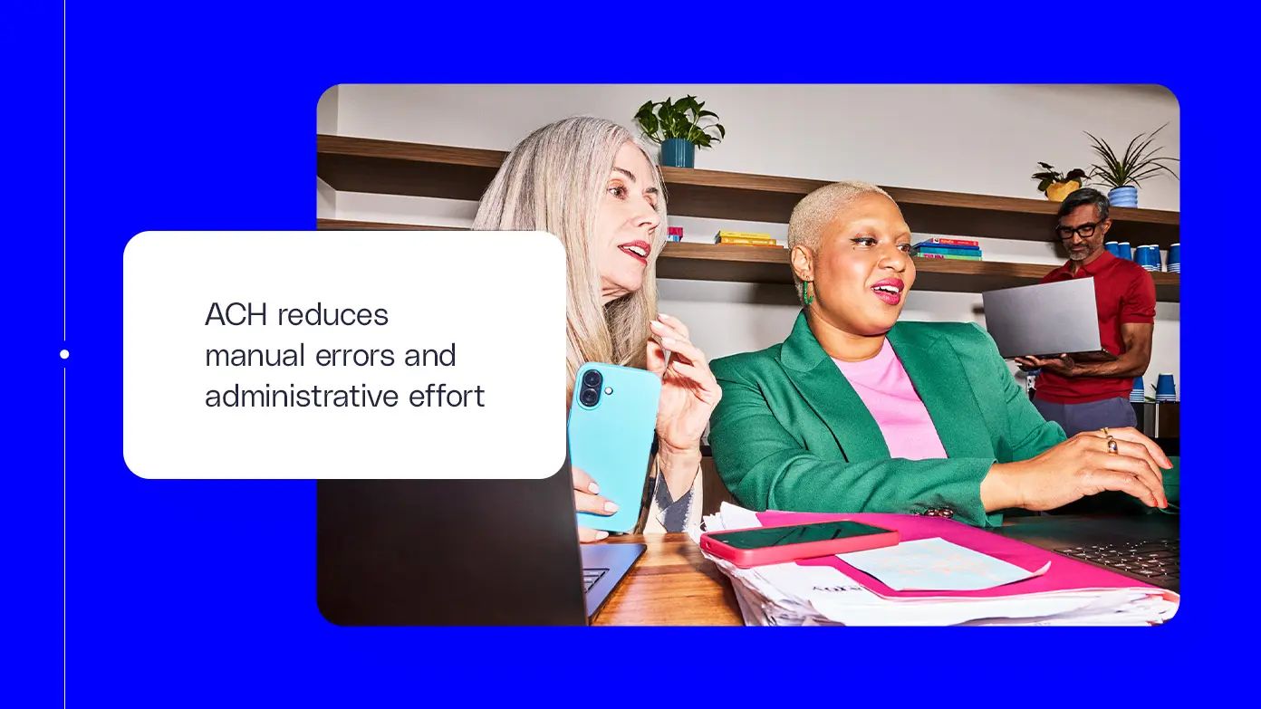 ACH reduces manual errors