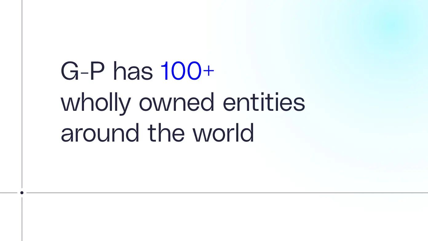 G-P has over 100 wholly owned entities around the world