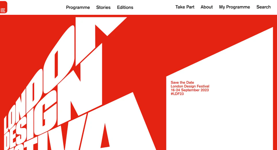 A promotional poster for the London Design Festival, specifically highlighting an event titled "Medusa" by Sou Fujimoto and Tin Drum