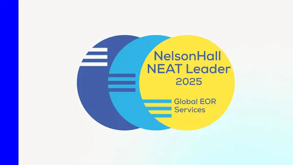 Bron | G-P noemde voor het vijfde opeenvolgende jaar een marktleider in NelsonHall's 2025 Global Employer of Record Services NEAT-evaluatierapport | Thumbnail​​ 
