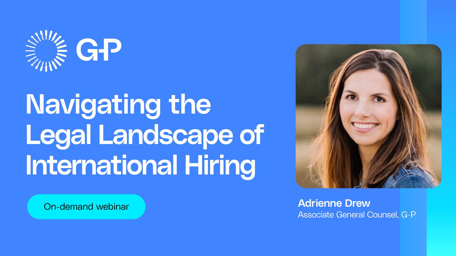 Bloginternes Banner für das Webinar „Navigating Legal Landscape of International Hiring“