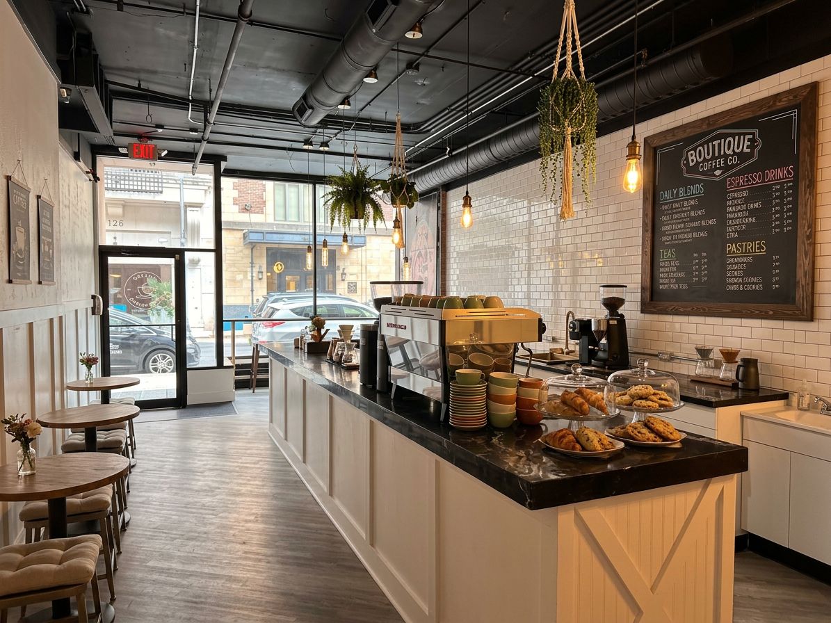 Suite 120 reimagined as a coffee shop