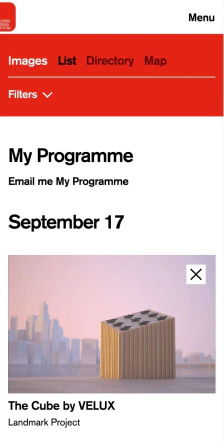 A screenshot of a mobile application interface displaying a user’s personalized program for September 1