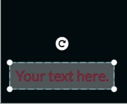 Screenshot of a text box in the Glowforge App