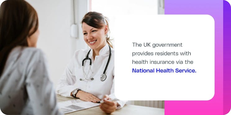 UK government provides residents with health insurance