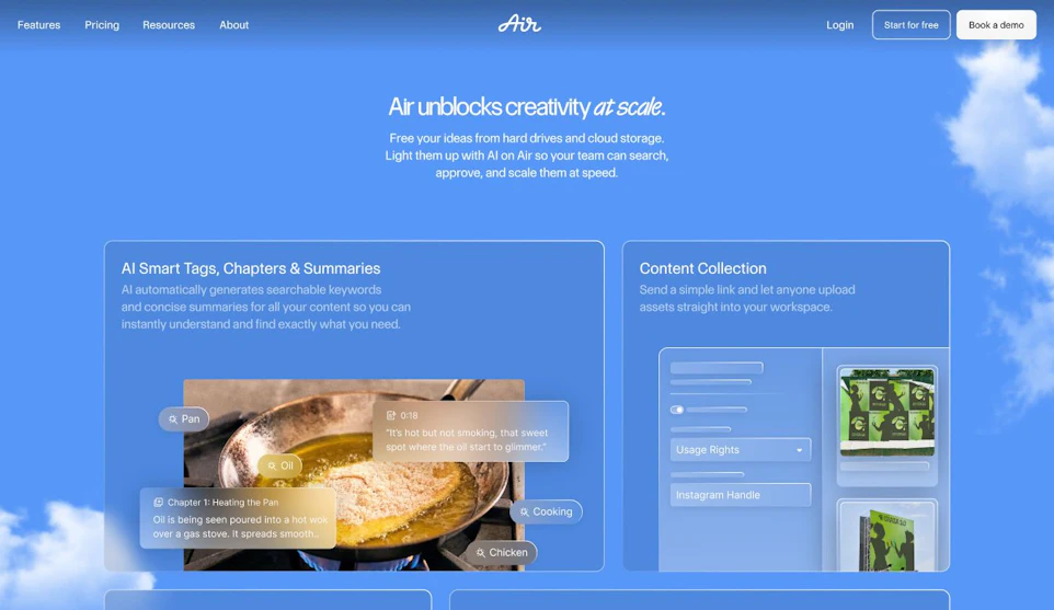 A webpage with a blue background and white text