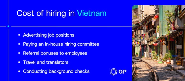 Cost of hiring in Vietnam