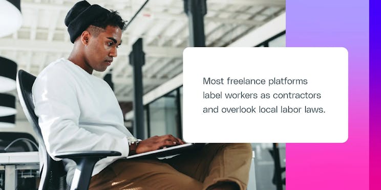 Sebagian besar pasar lepas mengklasifikasikan talenta sebagai kontraktor independen