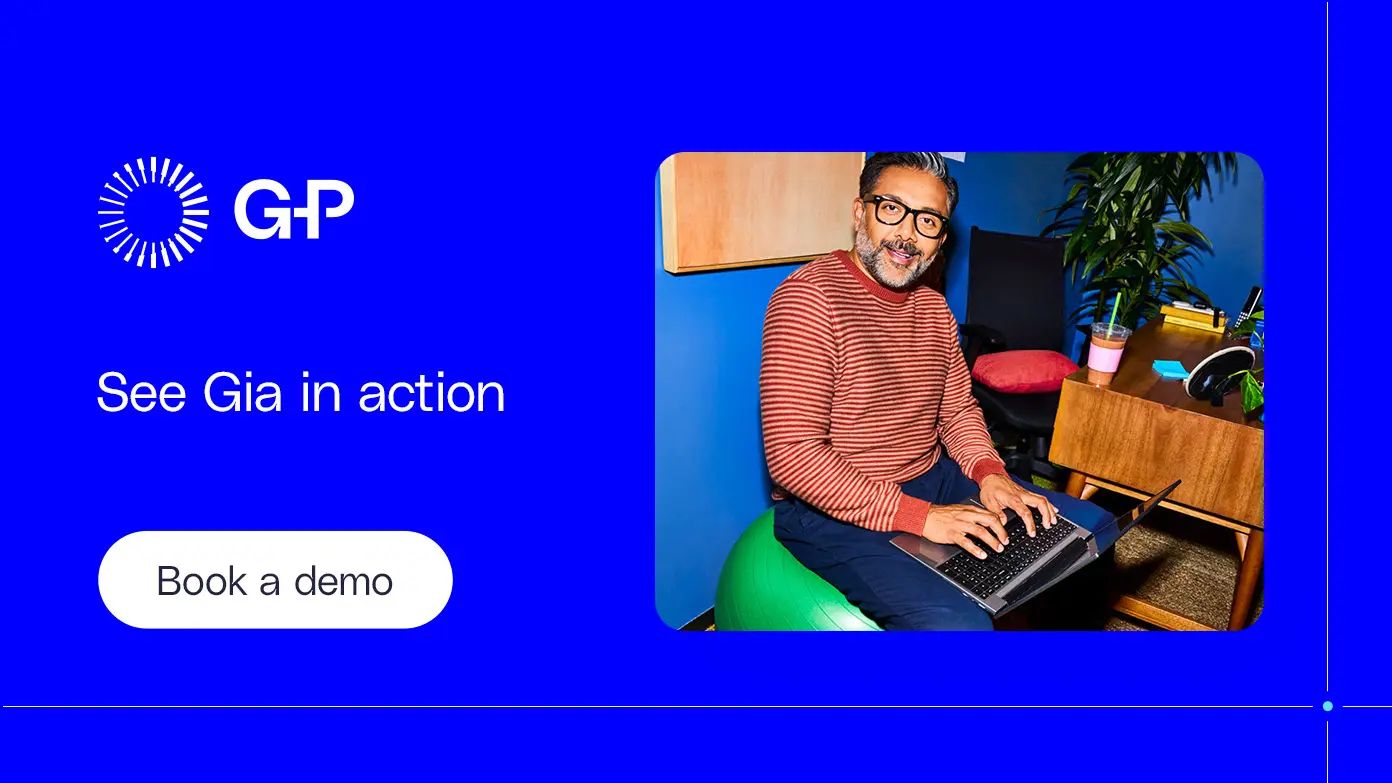 book a demo to see Gia in action