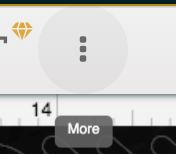 A screenshot of the 3 dot button in the Glowforge App