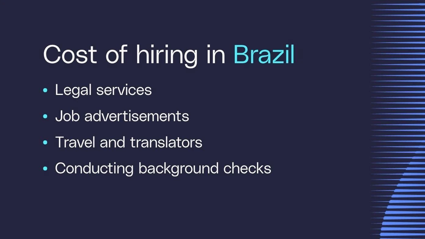 Cost of hiring an employee in Brazil​​ 