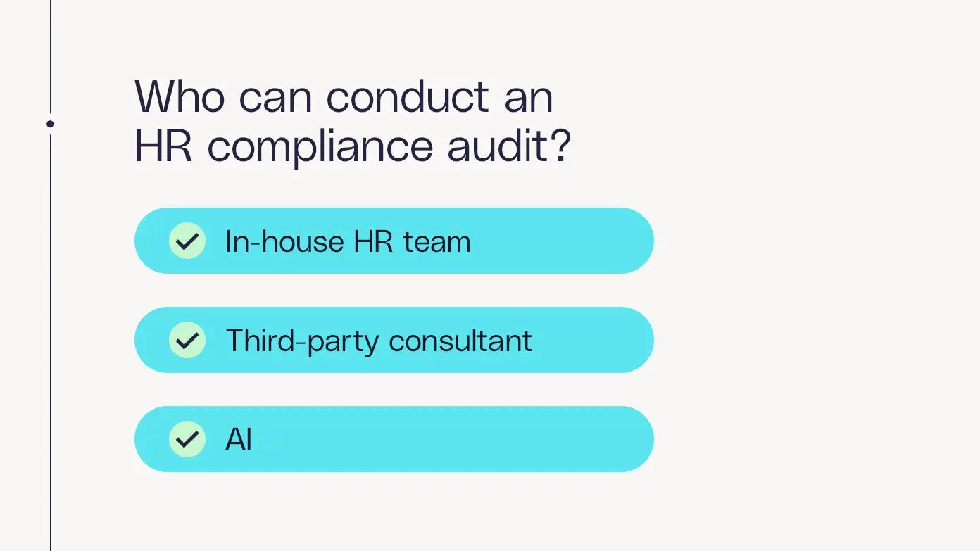 who can conduct an HR compliance audit