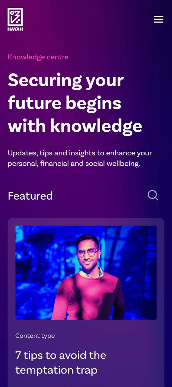 A promotional poster with a purple background