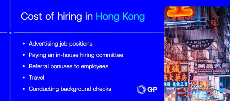 Kostnaden för att anställa en medarbetare i Hongkong