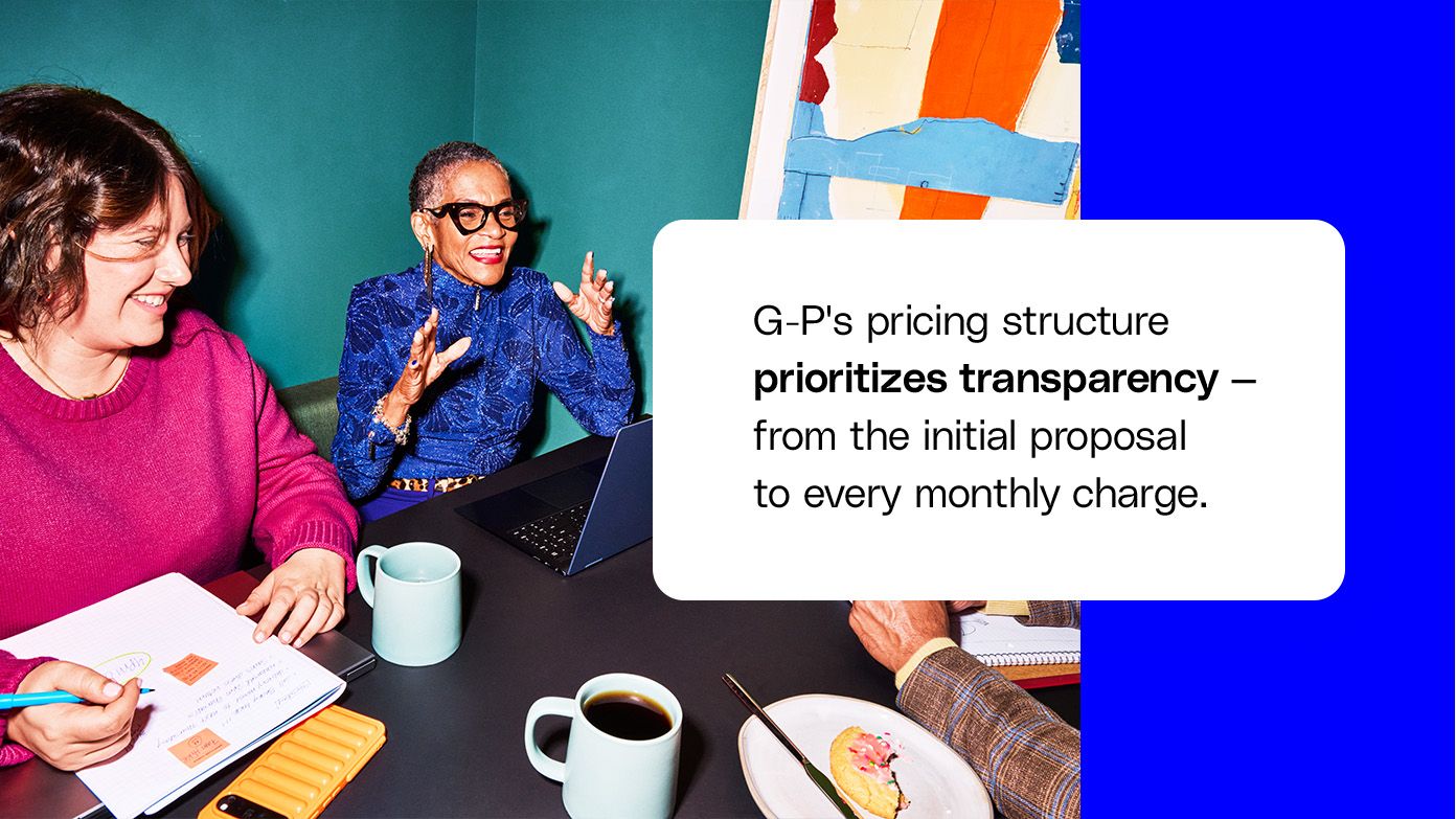 G-Ps prissättningsstruktur prioriterar transparens