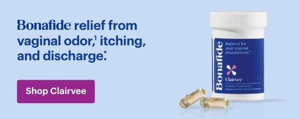 Bonafide relief from vaginal odor, itching, and discharge. SHOP CLAIRVEE Bonafide relief from vaginal odor, itching, and discharge. SHOP CLAIRVEE