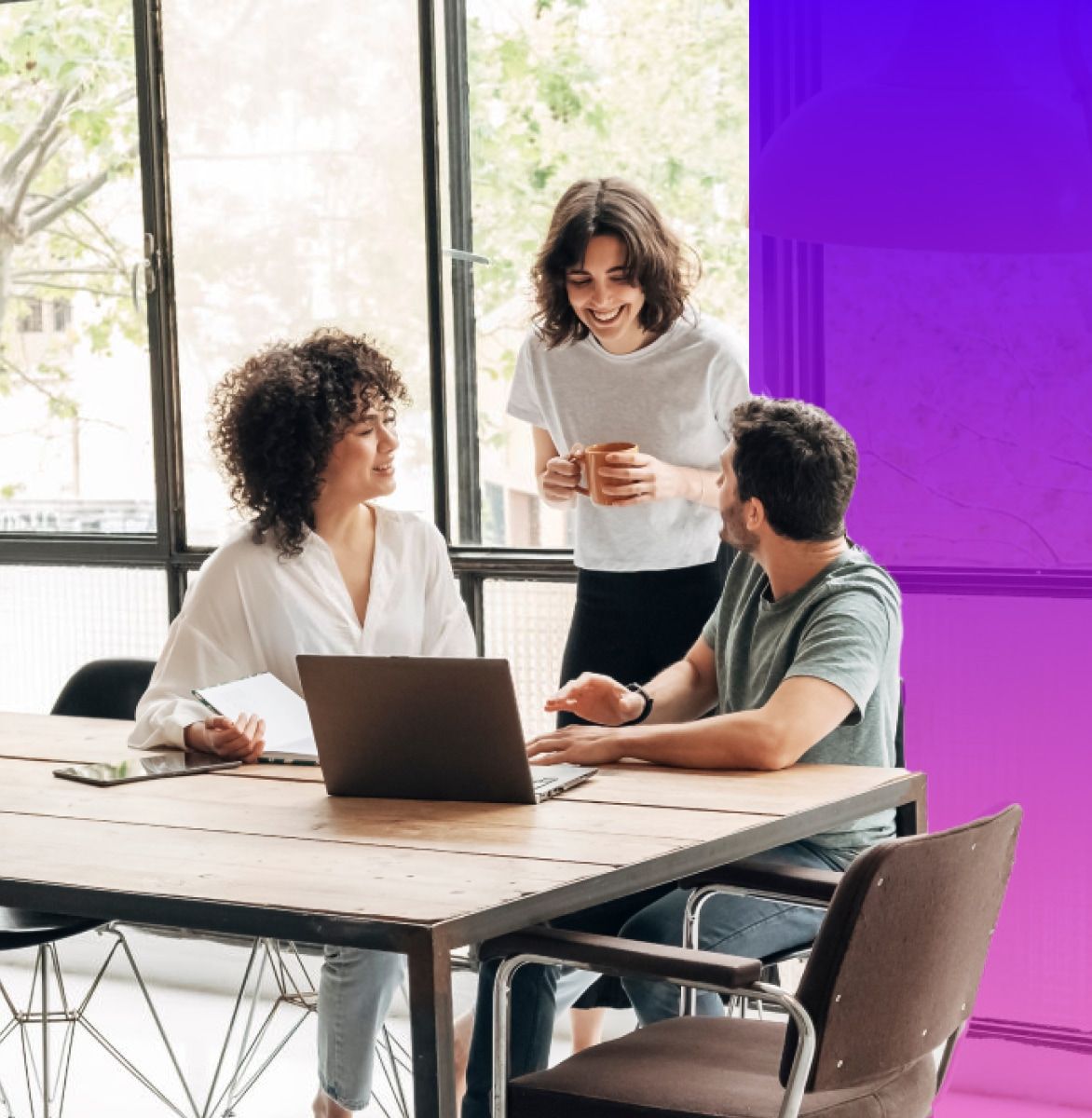 Candidates Looking At Laptop