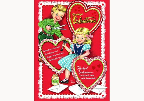 Vintage Valentines Book Vivian Robbins 24 Punch Out Cards