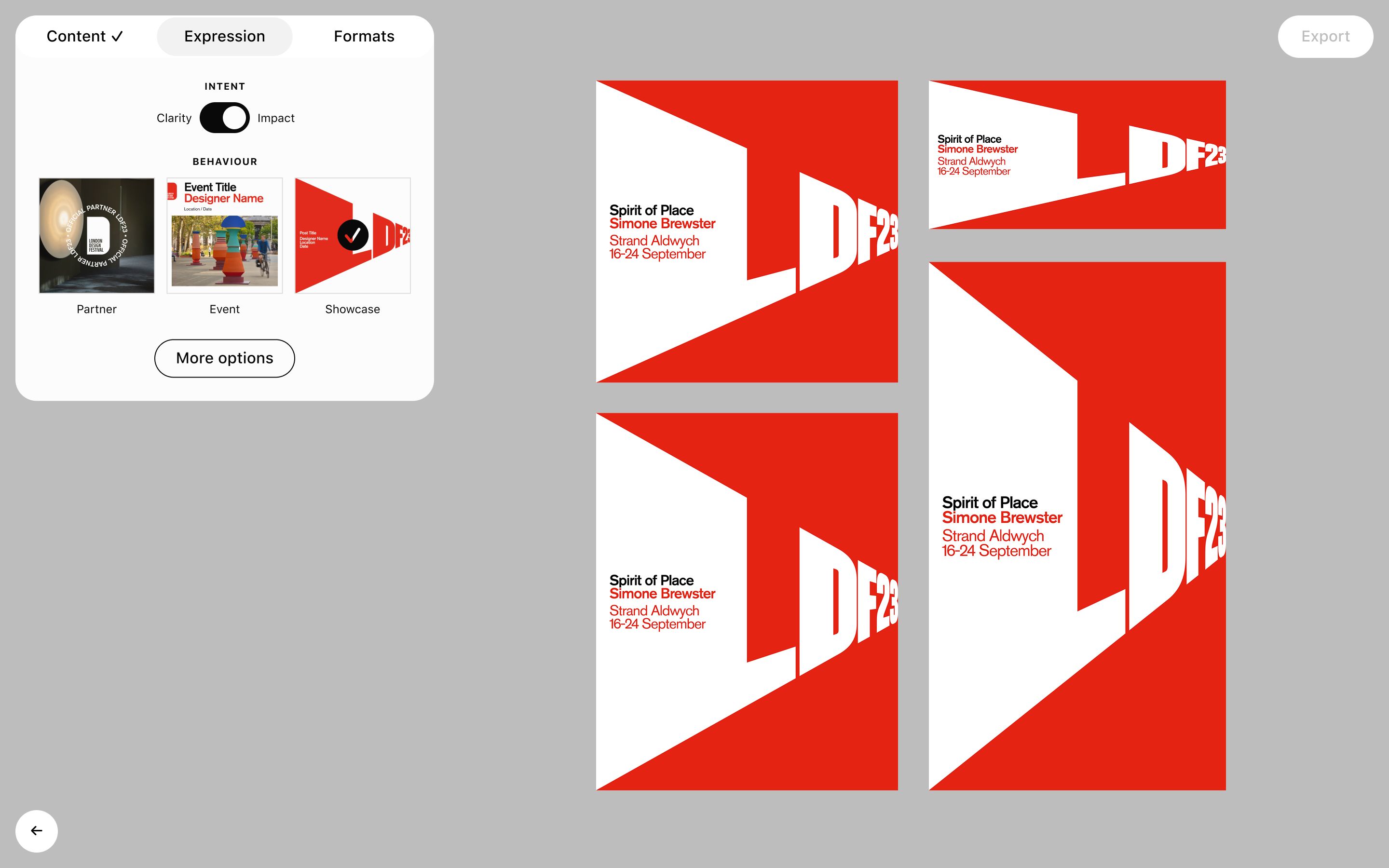 Approval workflows. Speed up approvals. Assets that meet brand tolerance are batched for efficient review. Full audit trail — who created what, when, with which configuration, who approved it. Brand governance without the queue.
