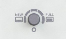 The power dial located on the front of the air filter unit