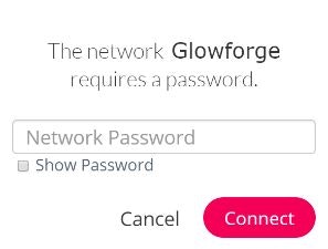 Screenshot of network password dialog