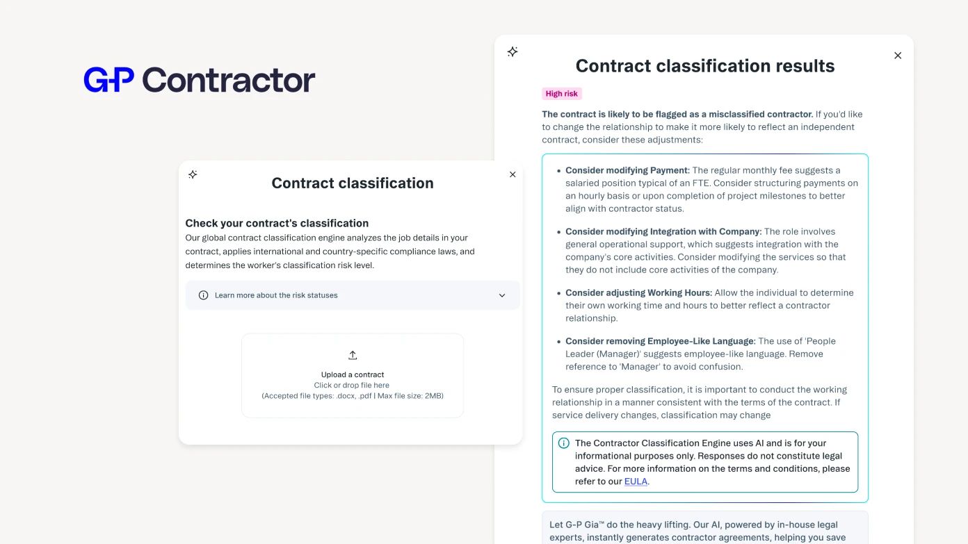 G-P Contractor contract classification