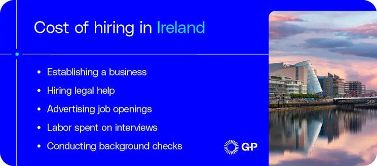 El costo de contratar a un empleado en Irlanda