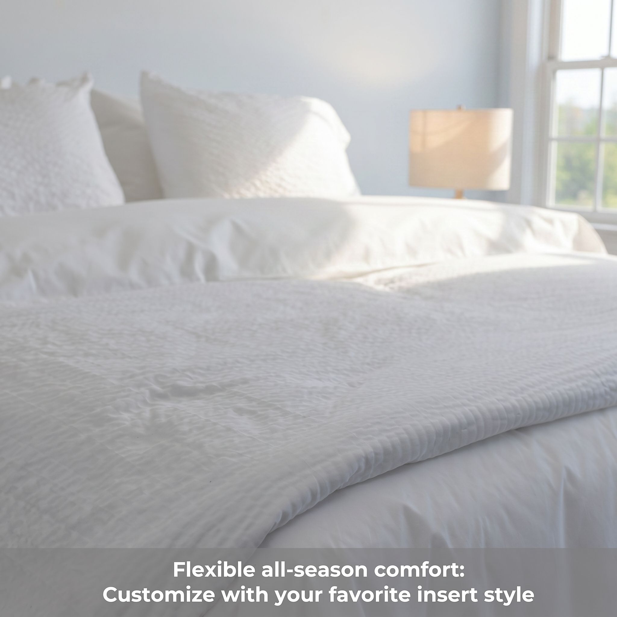 QuickZip duvet cover flexible all season callout