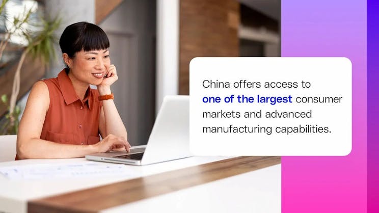 china offers access to one of the largest consumer markets