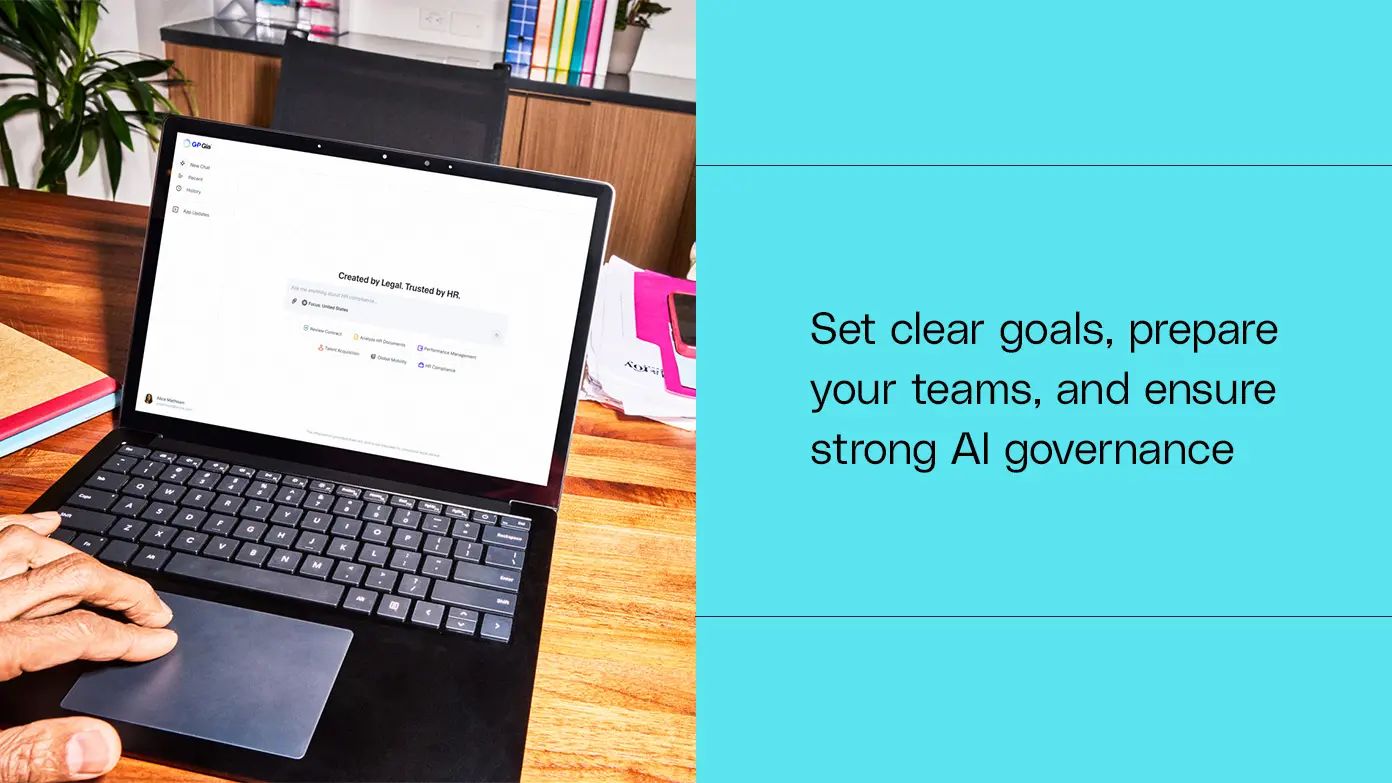set clear goals, prepare your teams and ensure strong AI governance