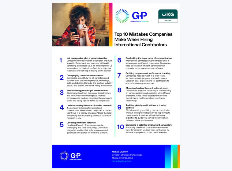 Ukg Top Ten Mistakes Companies Make When Hiring Contractors Cover