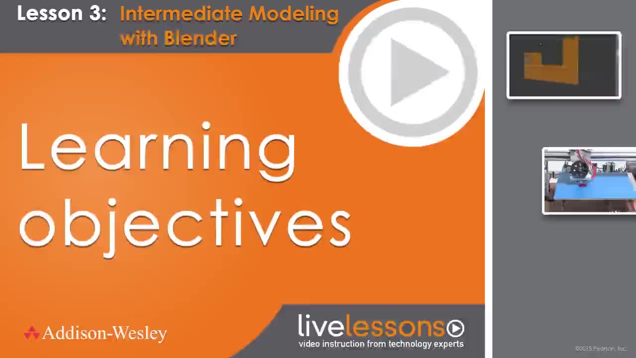 Learning Objectives Mastering 3D Printing LiveLessons 3 / Financial