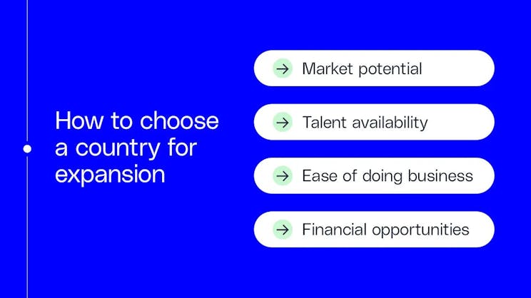 how to choose a country for expansion