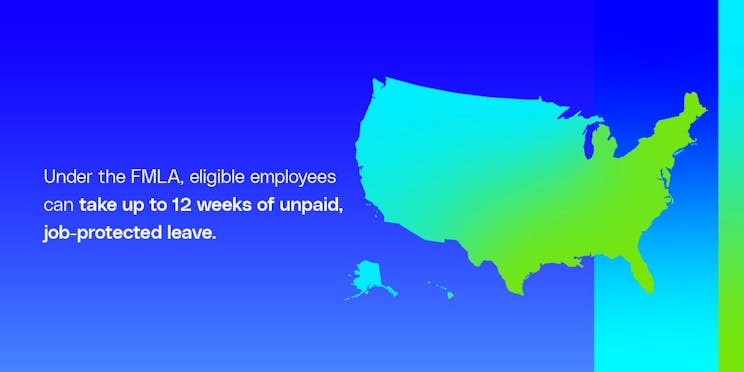 Según la FMLA, los empleados elegibles pueden tomar hasta 2 semanas de baja no remunerada y protegida por el empleo.