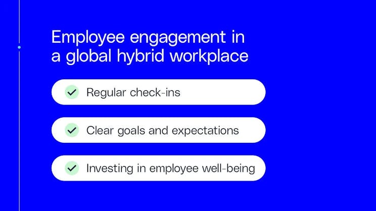 employee engagement in a global hybrid workplace