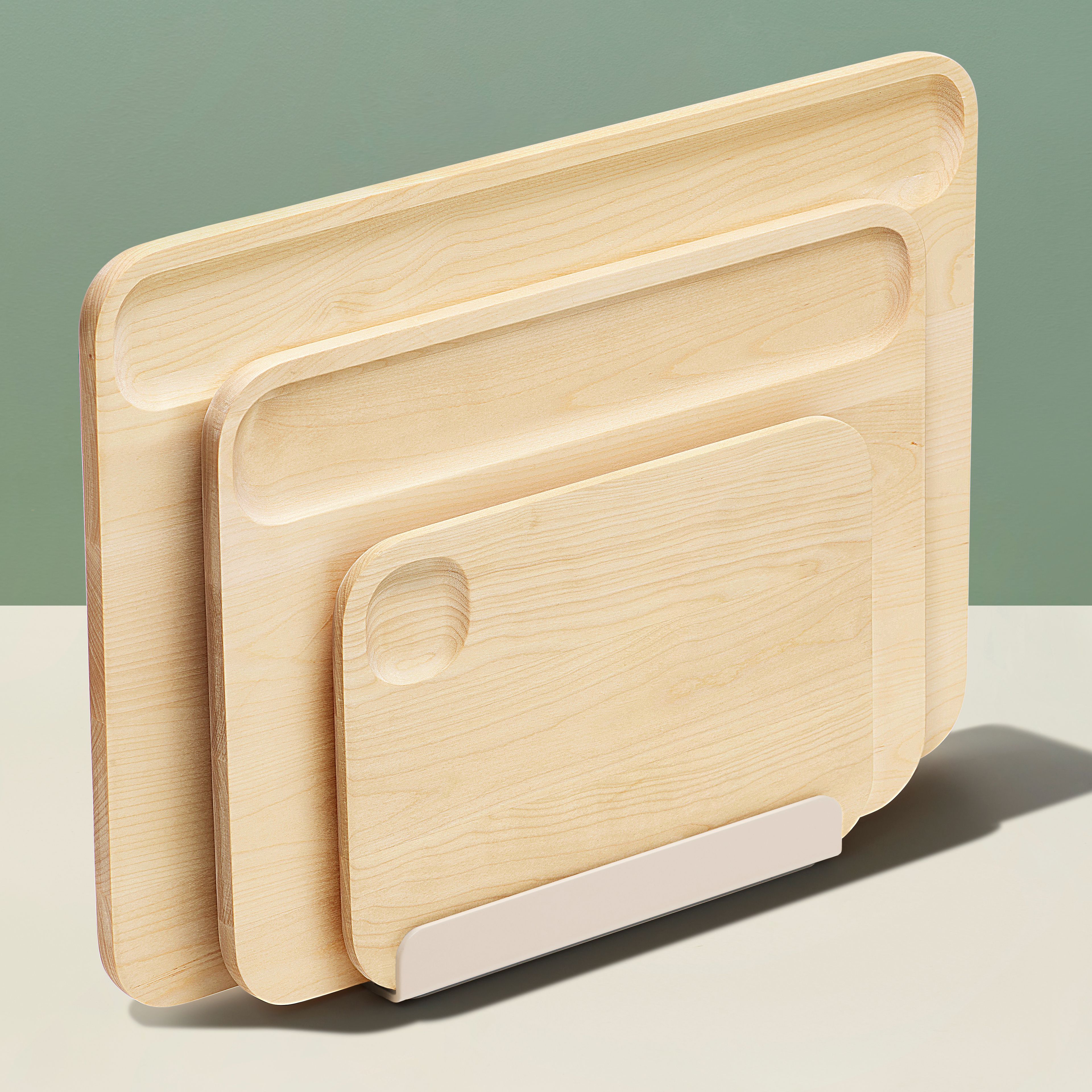 Caraway Home 4 Piece Cutting Board Set | FSC-Certified Birch Wood, Non-Toxic & Microplastic-Free Cutting Boards | Sustai