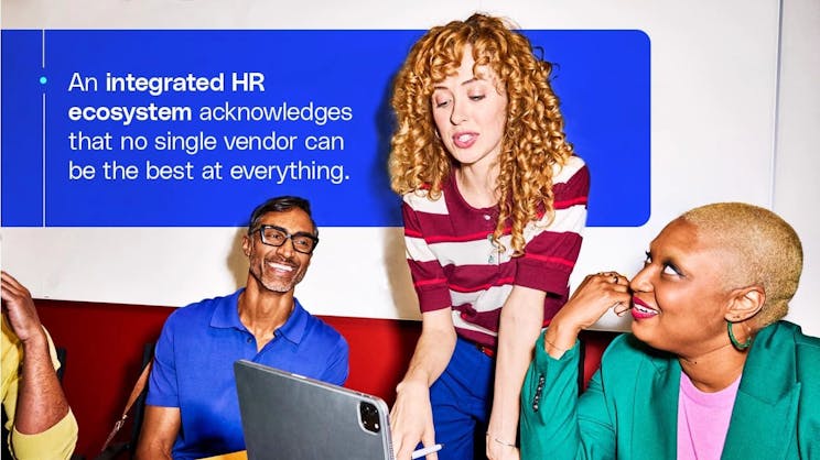 Two people working together