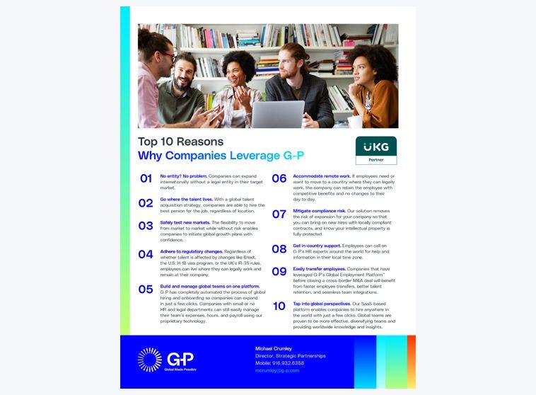 Ukg Top 10 Reasons Why Companies Leverage Cover