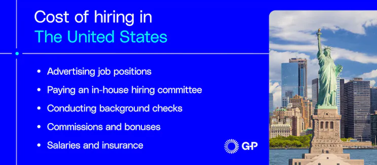 Cost of hiring an employee in the United States