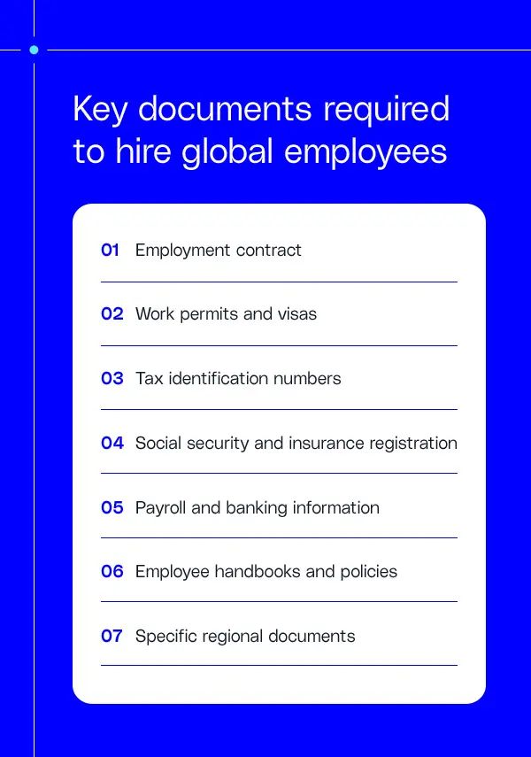key documents required to hire global employees