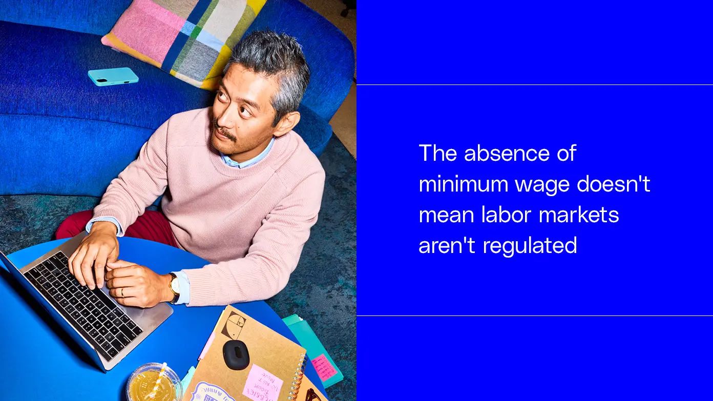 not having legislatively set national minimum wage doesn't mean labor markets lack regulation