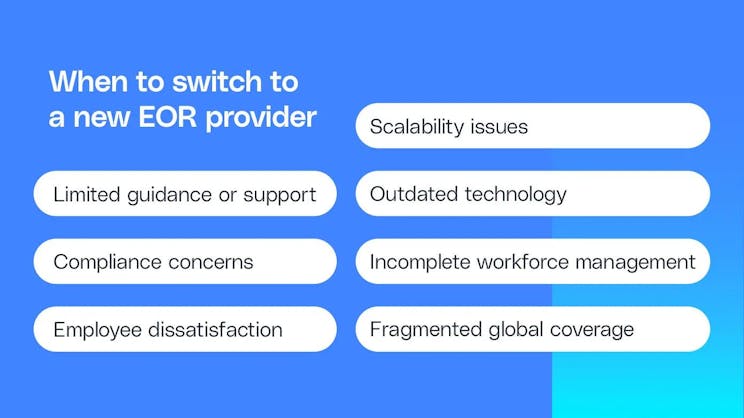 新しい雇用代行業者(EOR)に切り替える時期